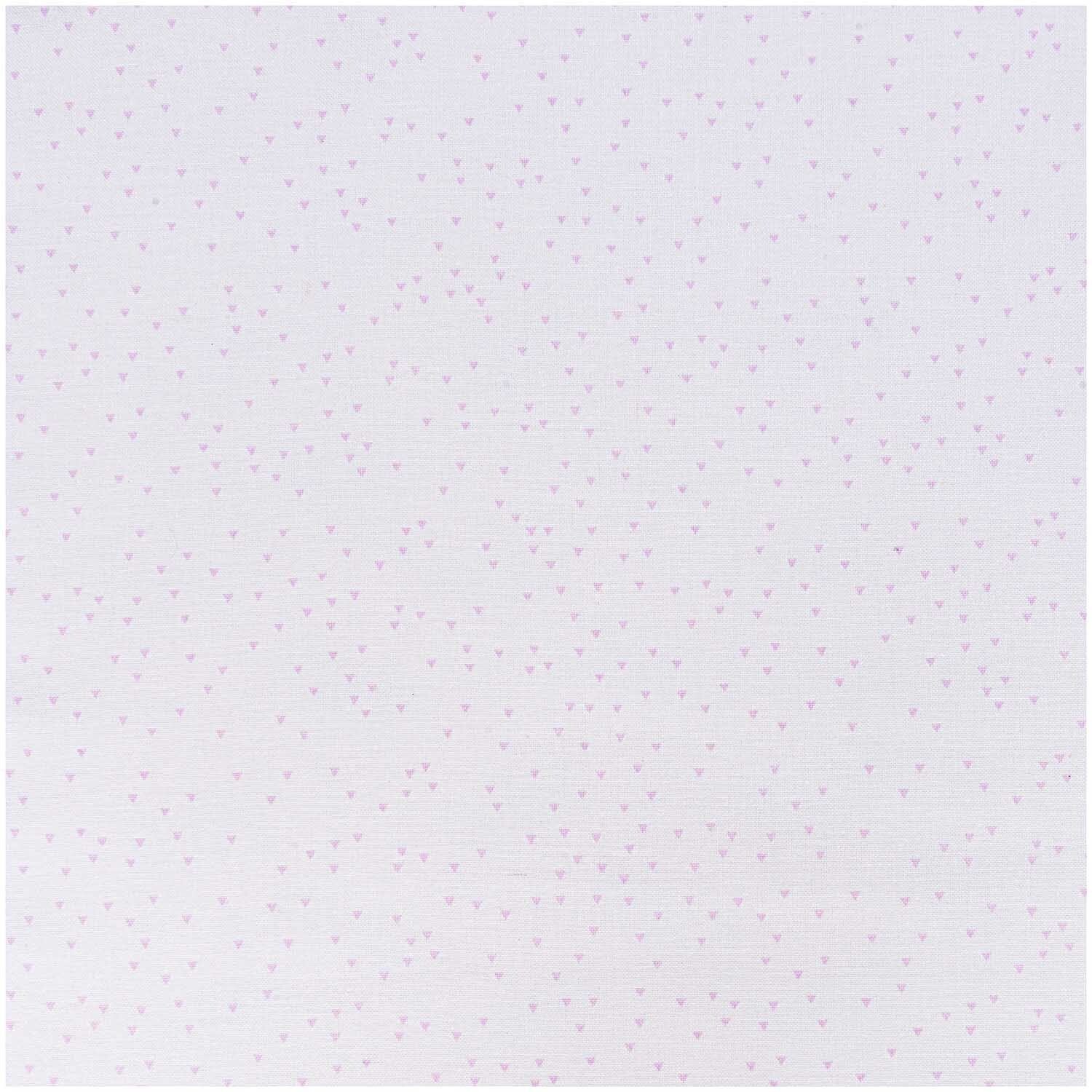 Rico Design Stoff Dreiecke weiß-rosa 50x140cm