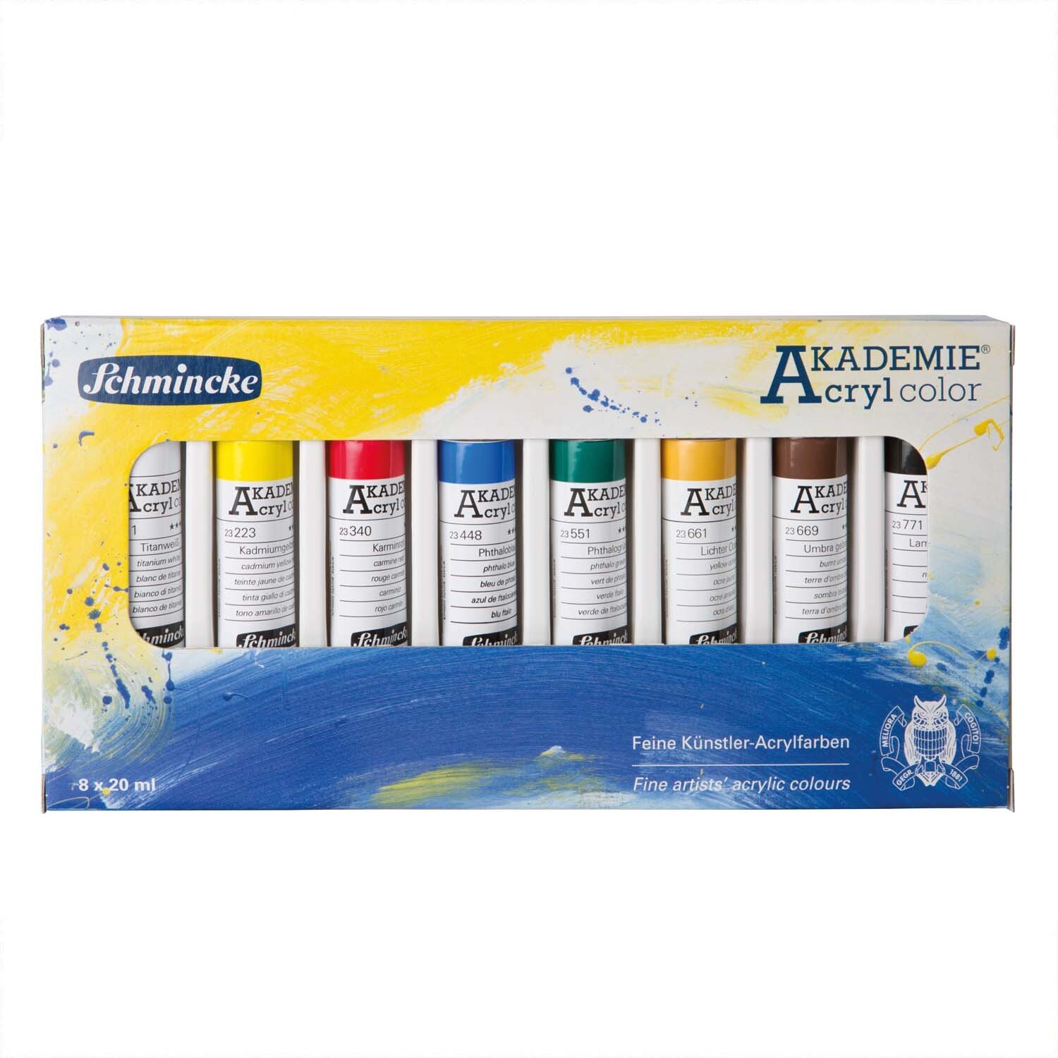 Schmincke Akademie Acryl Set 8x20ml Mehrfarbig