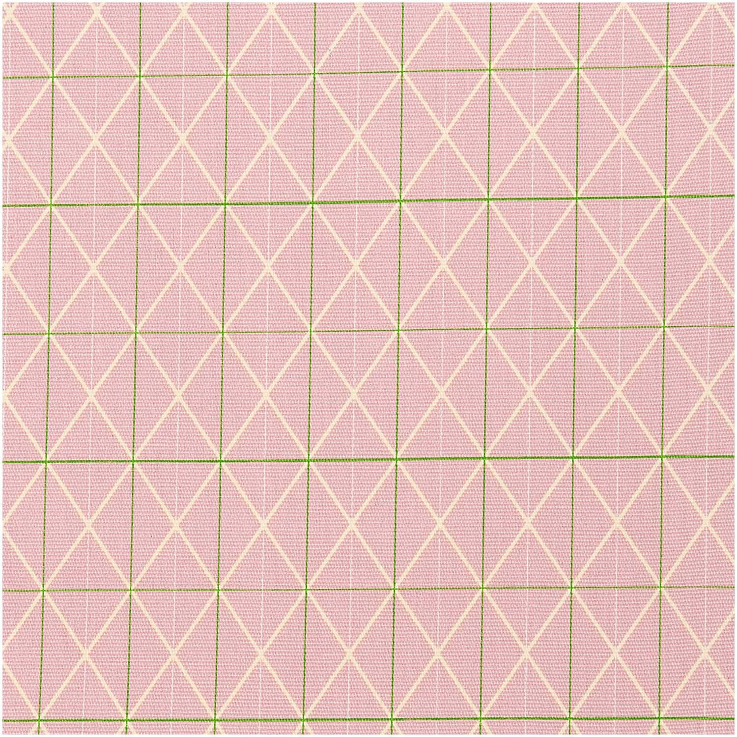 Rico Design Druckstoff Canvas Raster rosa 140cm