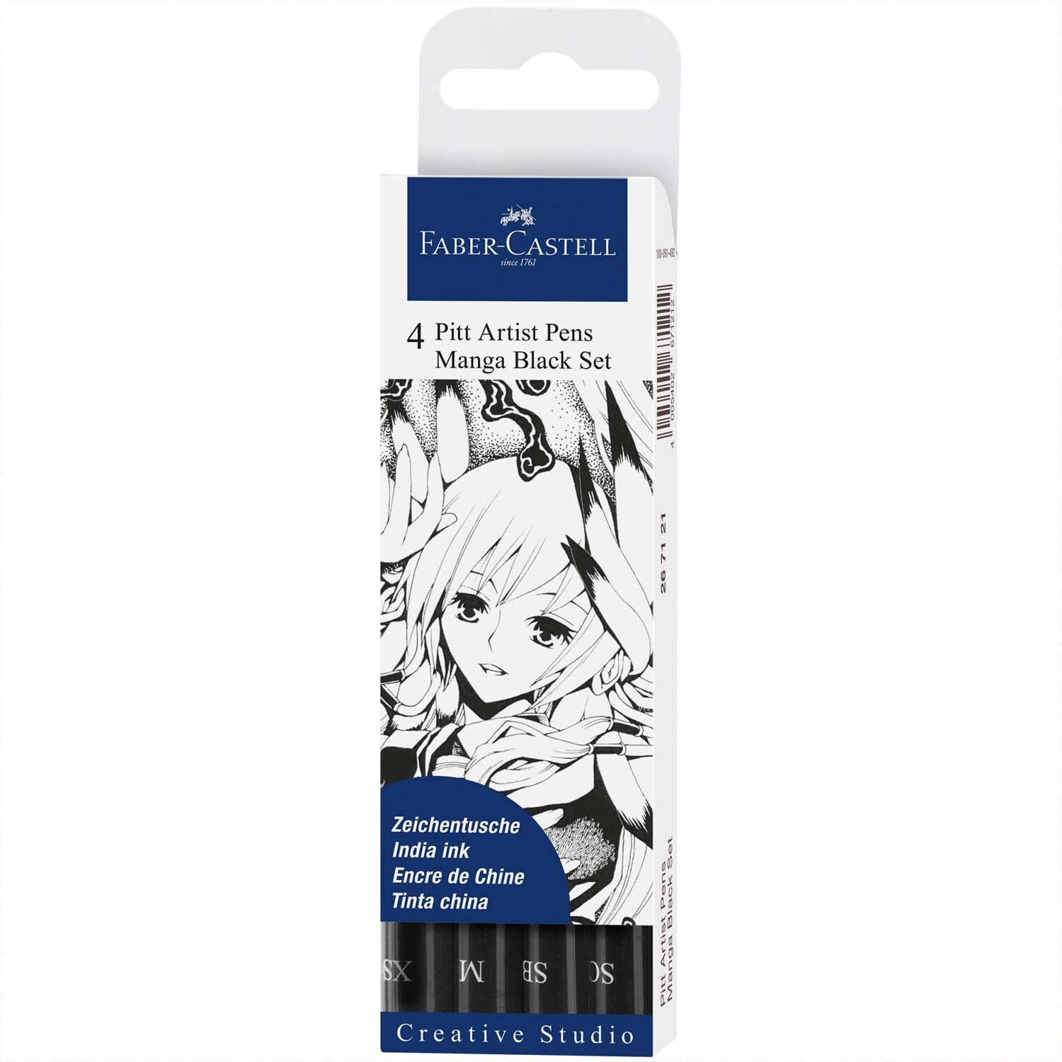 Faber Castell Pitt Artist Pen schwarz Manga Tuschestift-Set