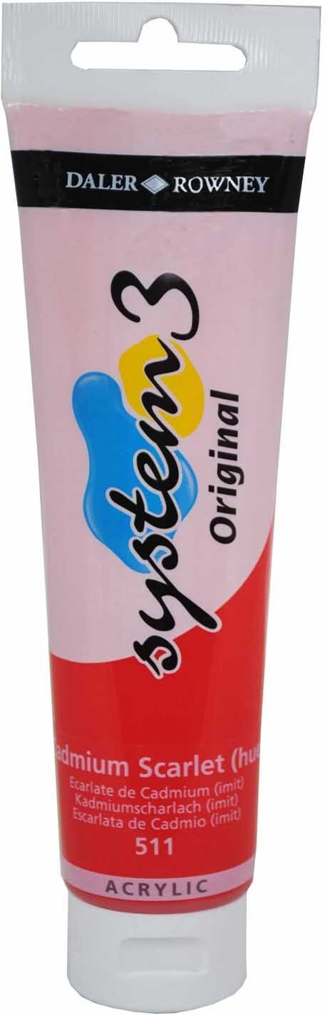 Daler-Rowney System 3 150ml Cadmium Scarlet