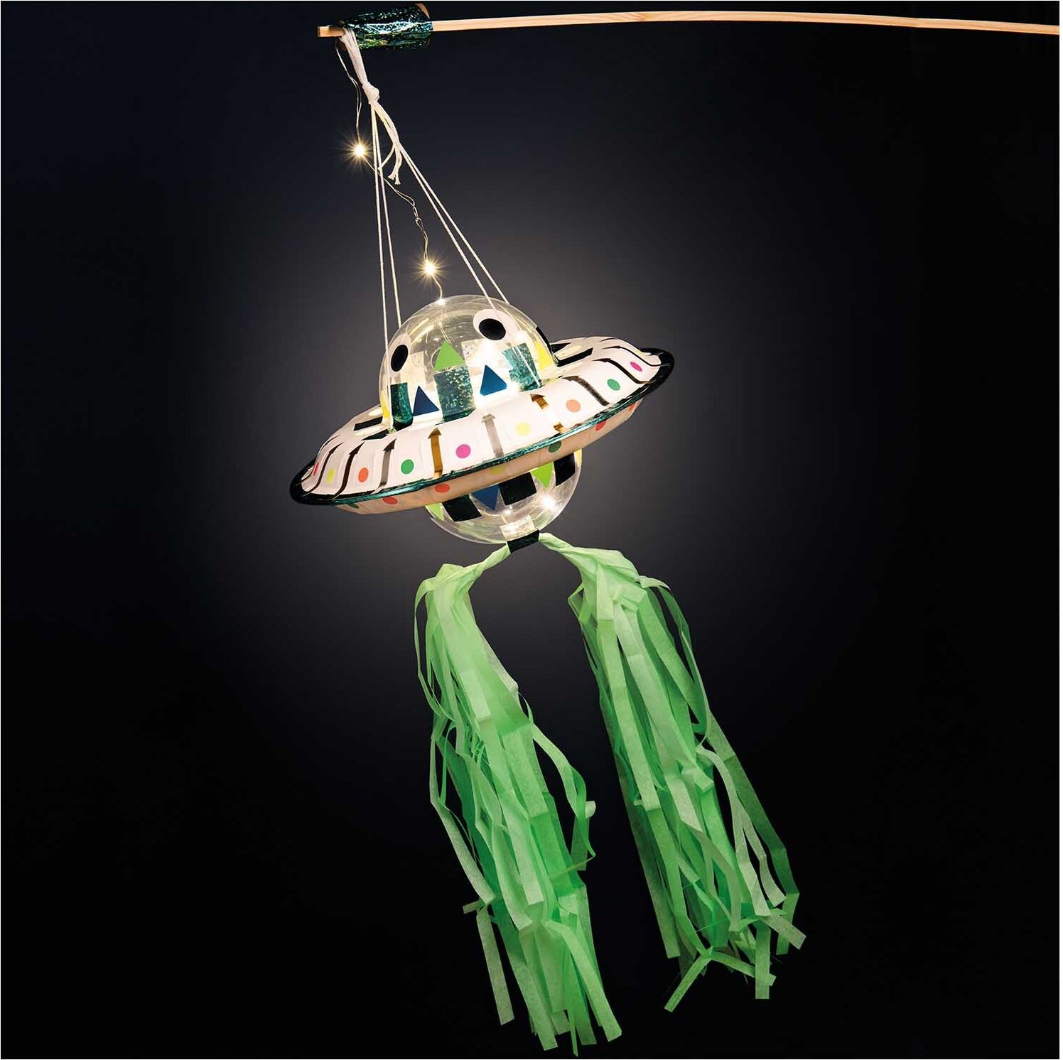 Rico Design Bastelset Ufo-Laterne grün