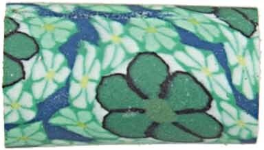 Rico Design Perle Röhre Blume türkis 10x6mm 8 Stück