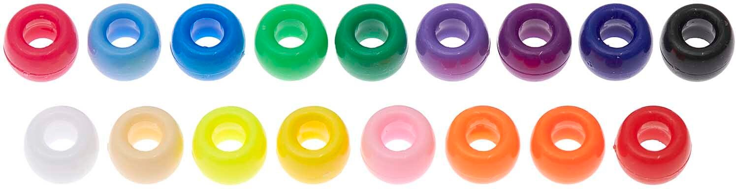 Rico Design itoshii - Ponii Beads klassik bunt 9x6mm 400 Stück