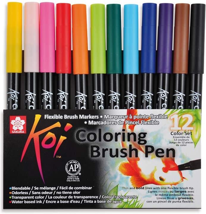 Koi Coloring Brush Pen Mehrfarbig