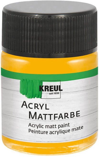 KREUL Acryl Mattfarbe 50ml Goldgelb