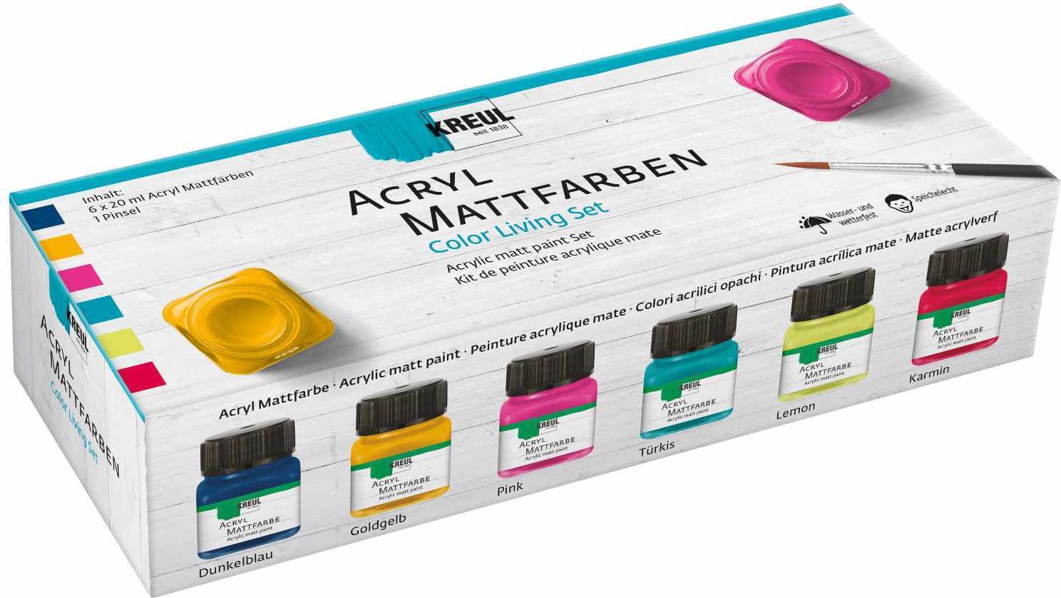 Thumbnail - KREUL Acryl Mattfarben Set Color Living 6x20ml Mehrfarbig