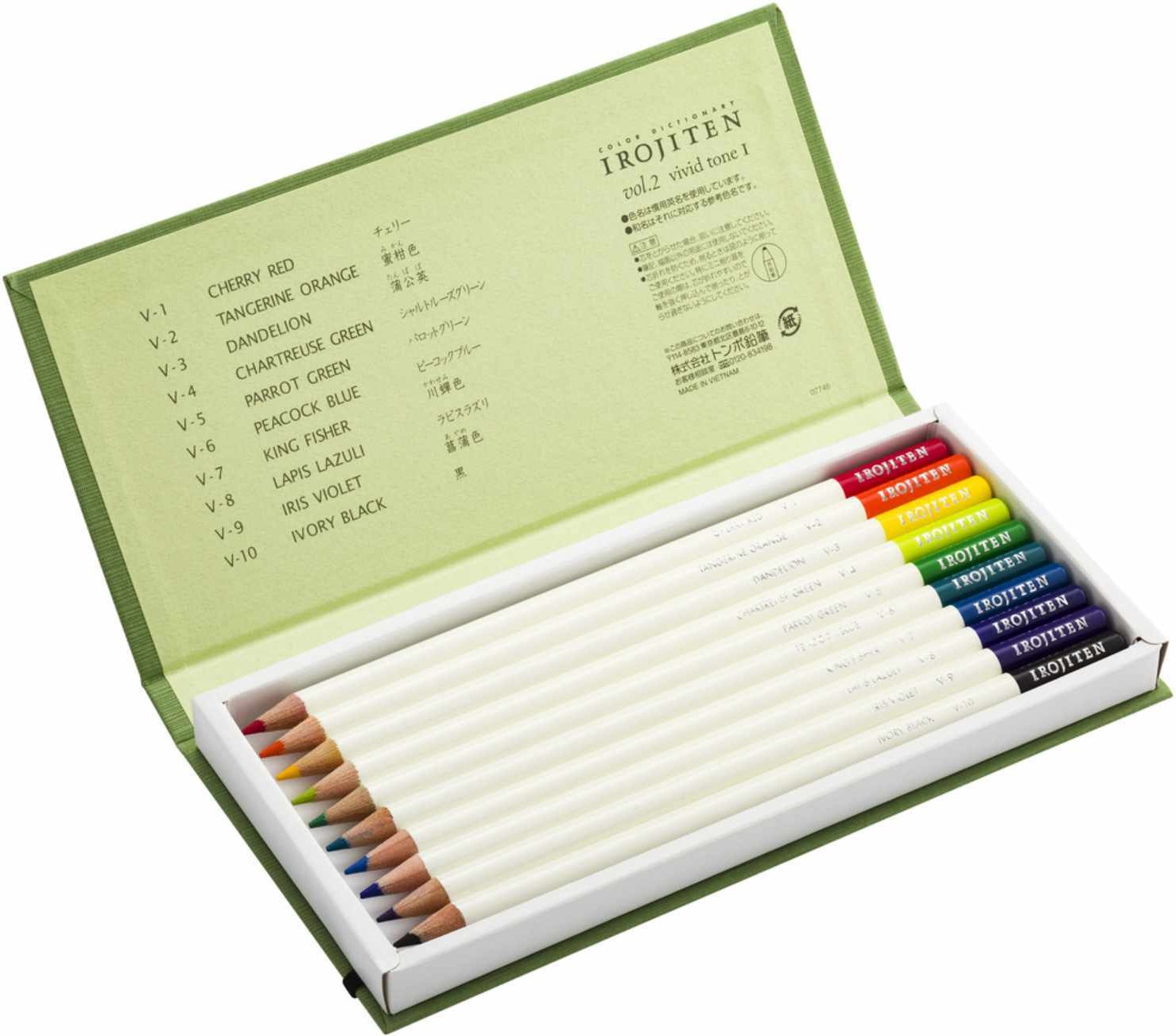 Tombow IROJITEN Farbstifte Set Kräftige Farben I