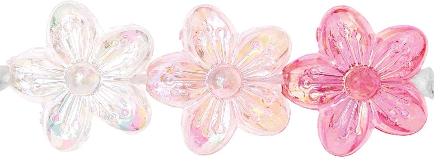 Rico Design itoshii Blumenperlen Rosa Mix holografisch