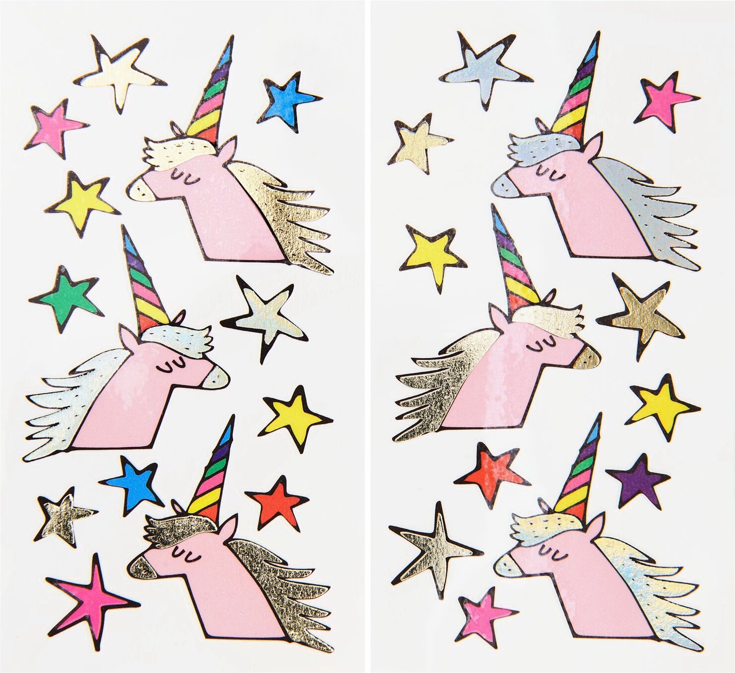 Rico Design Tattoos Rainbow Unicorns