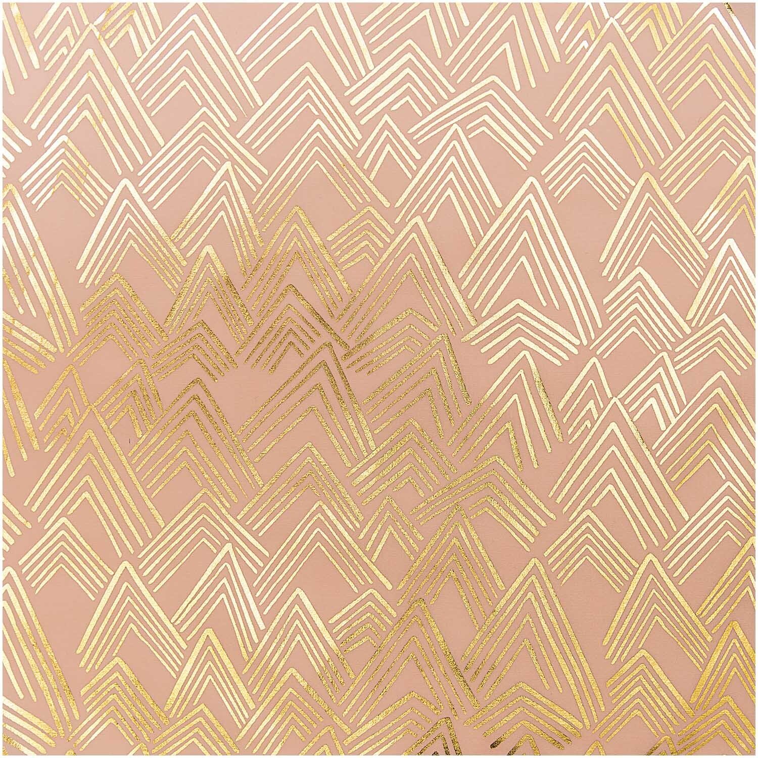 Rico Design Druckstoff Berge rosa 140cm