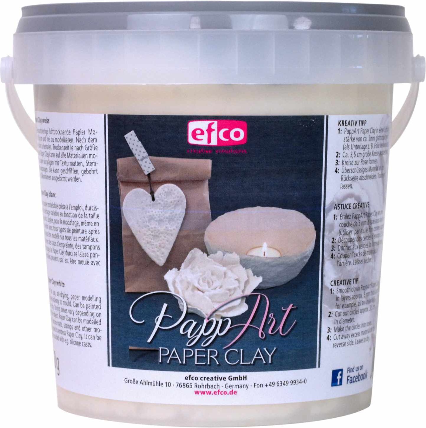 efco PappART Paper Clay weiß 900g