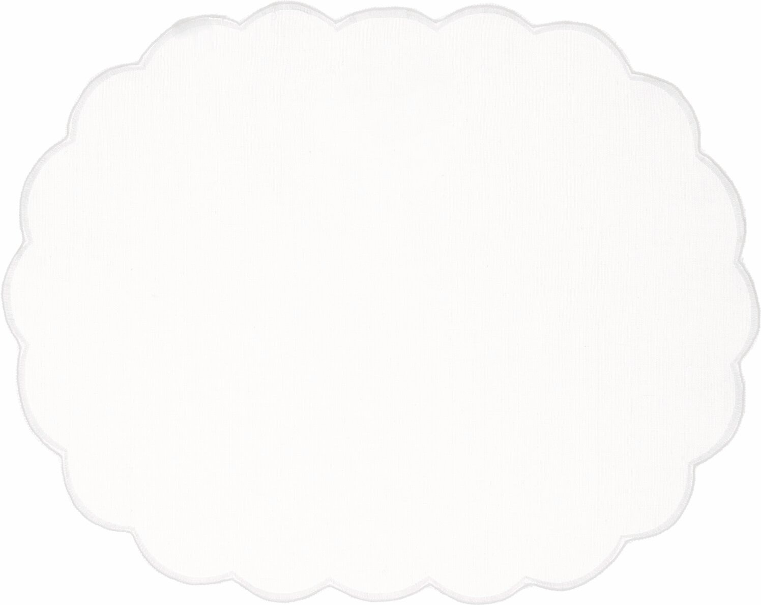 Rico Design Platzsets oval Weiß 2 Stück