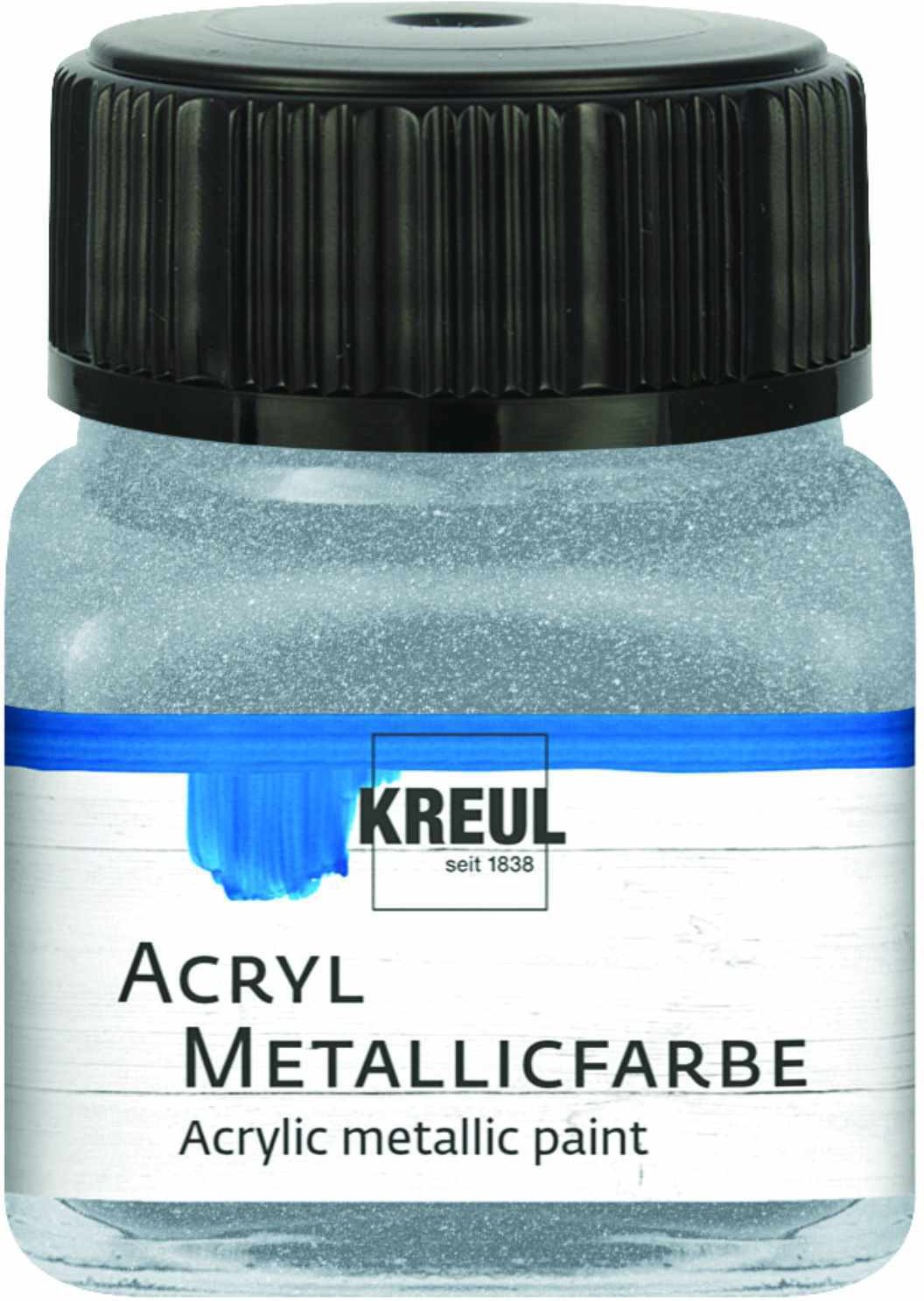KREUL Acryl Metallicfarbe 20ml Silber