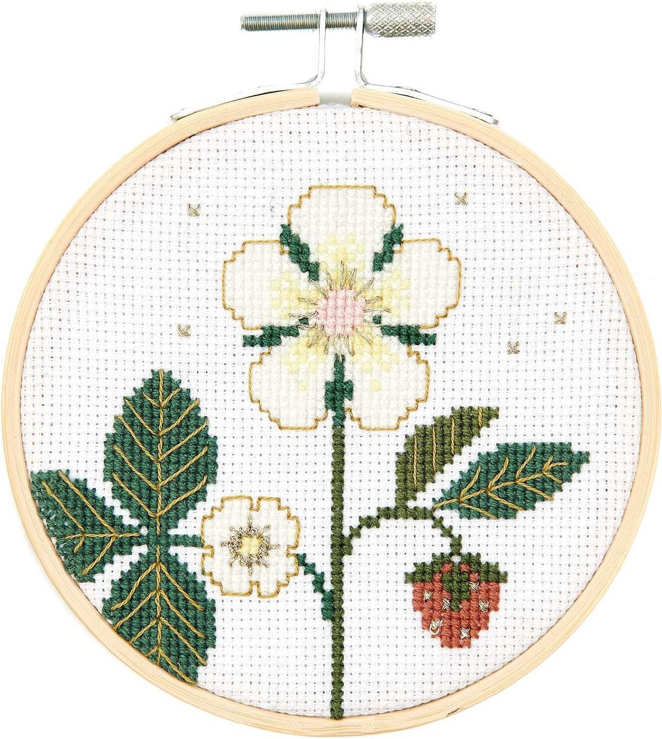 Rico Design Stickpackung Bild Erdbeerblüte