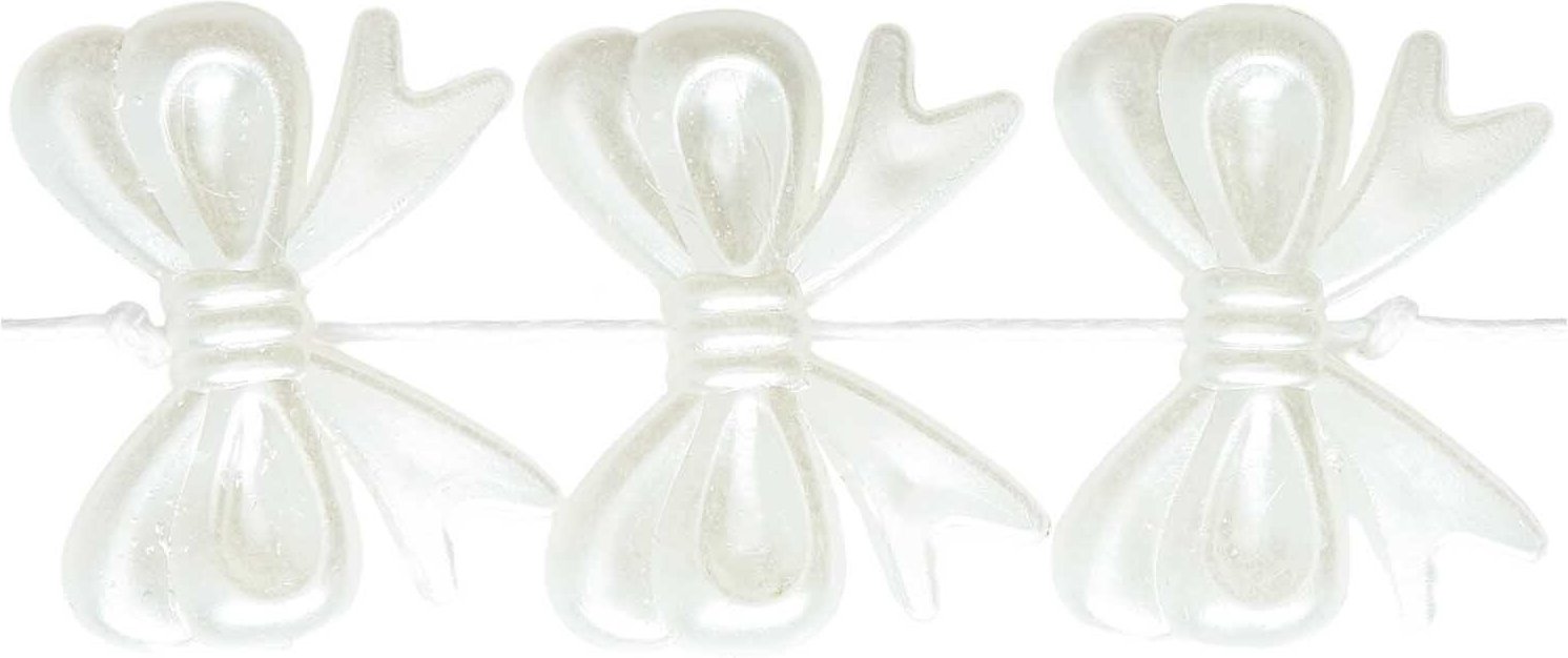 Rico Design itoshii Schleifen Perlen Perlweiß