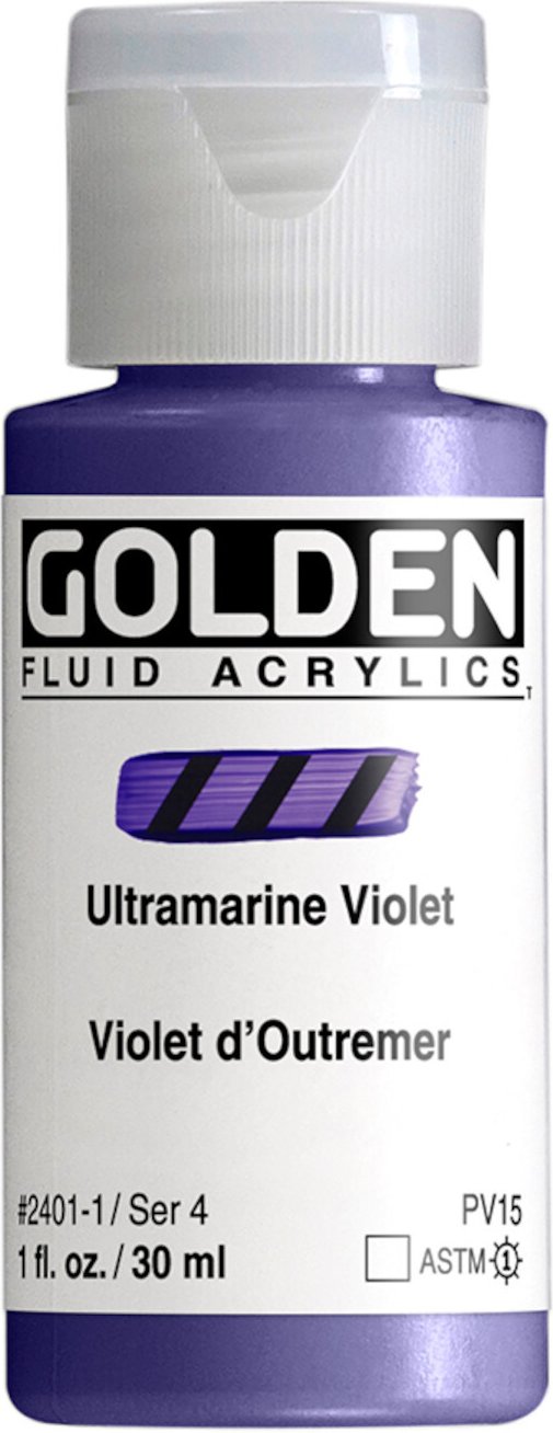 Golden Fluid Acrylfarbe Ultramarinviolett