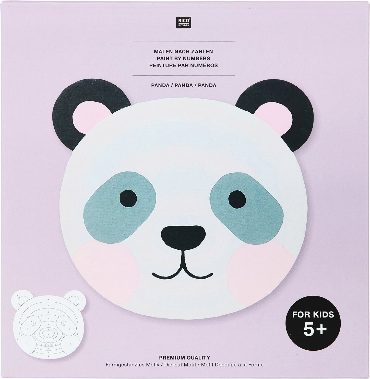 Rico Design Malen nach Zahlen Panda