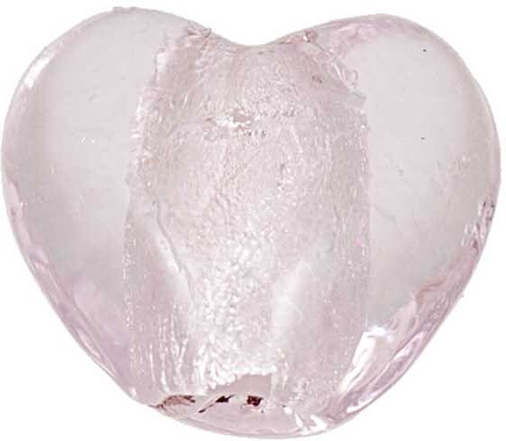 Rico Design Herz rosa 12x12mm Glas 4 Stück