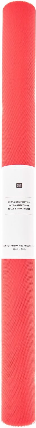 Rico Design Tüll extra steif Neon Rot