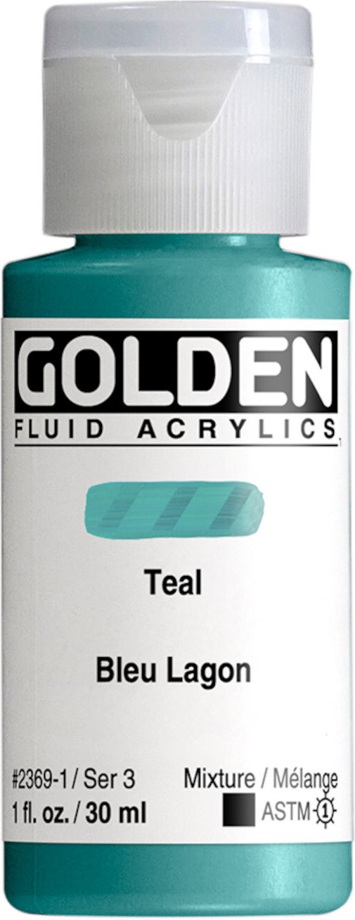 Golden Fluid Acrylfarbe Blaugrün