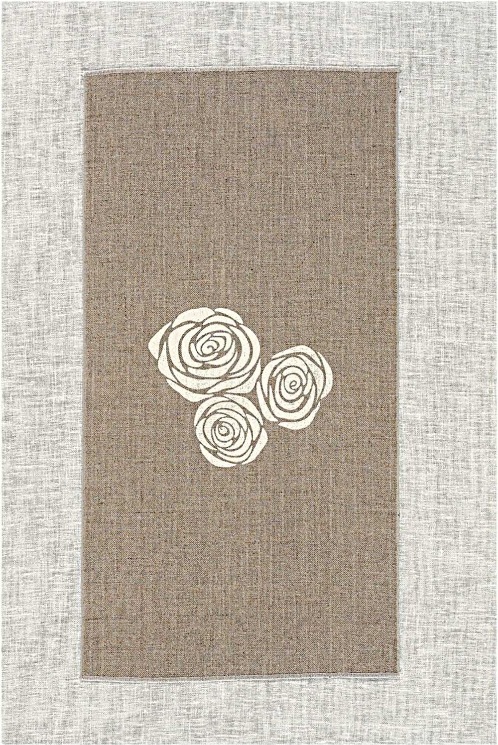 Rico Design Leinenband bedruckt Rosen 11-fädig 30cm