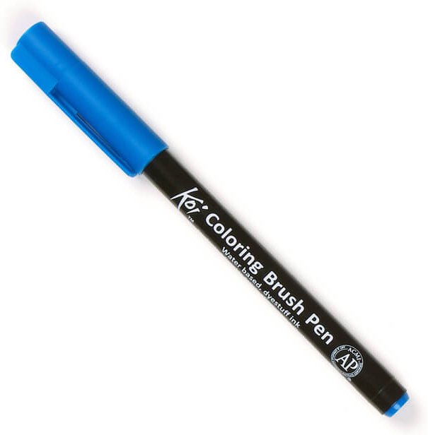 Koi Coloring Brush Pen Cerulean Blue