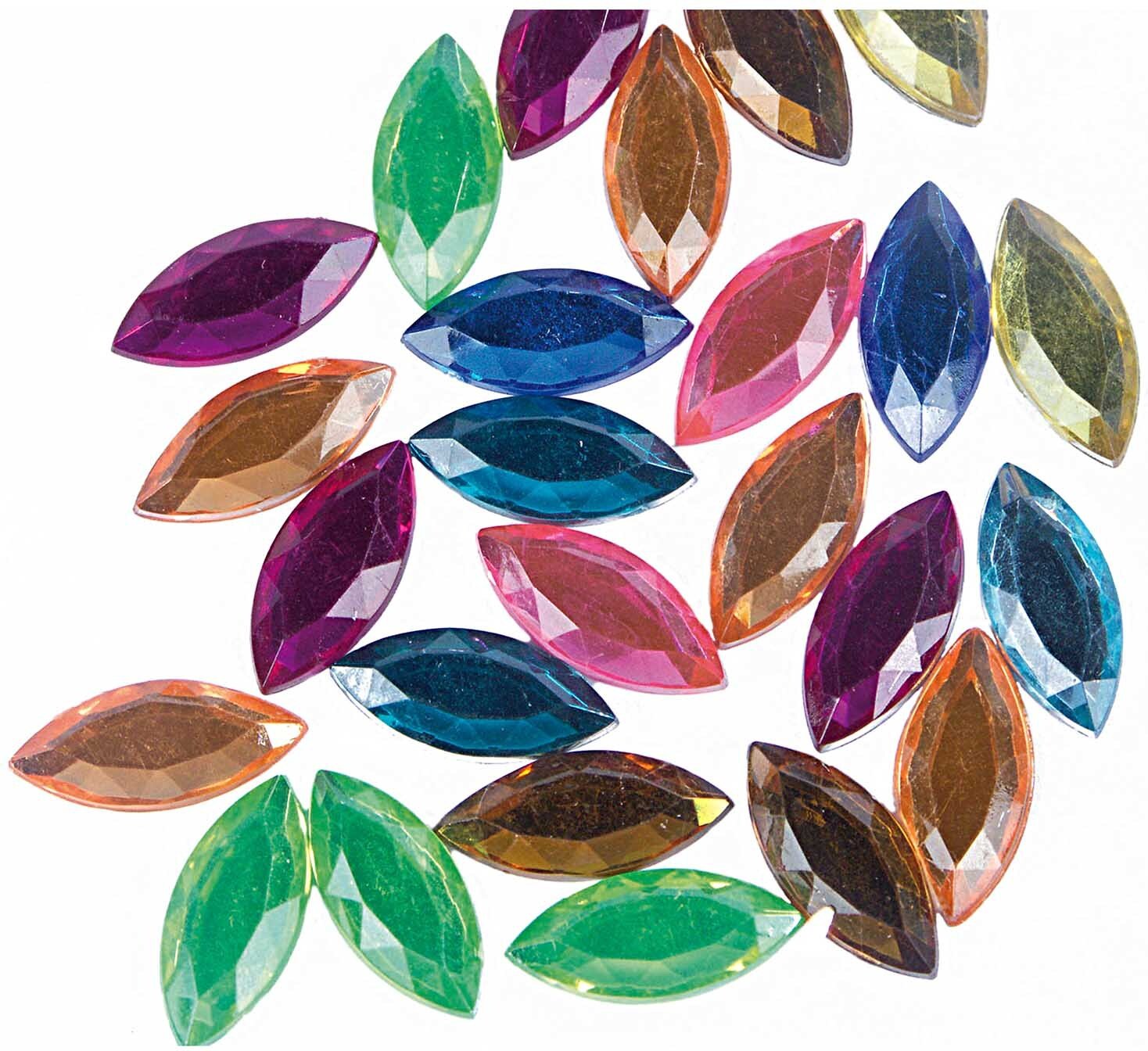 Rico Design Strass Blätter mehrfarbig 100 Stück