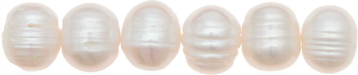 Rico Design itoshii Süßwasserperlen natur ca. 11-12mm 10 Stück