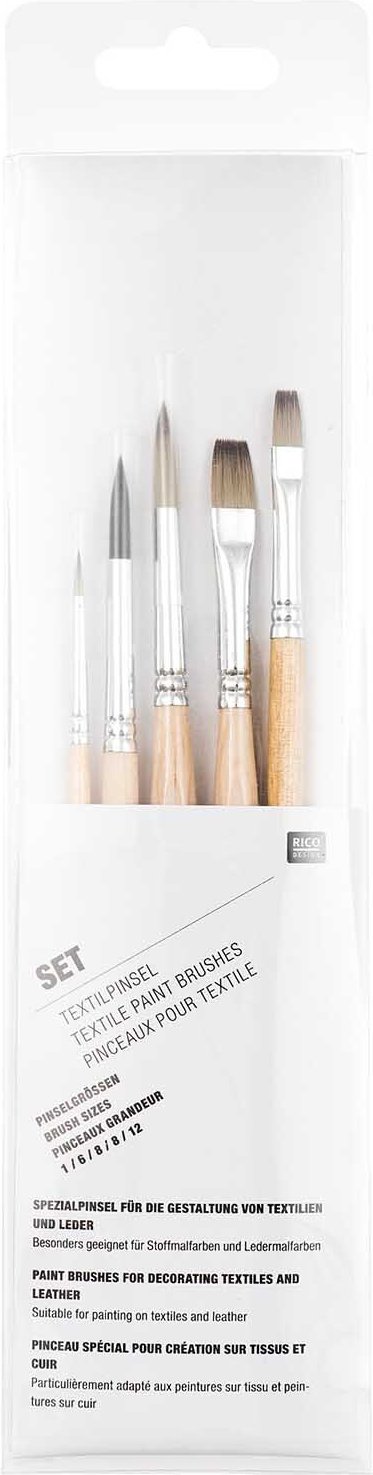 Rico Design Textilpinselset 12 1 6 8