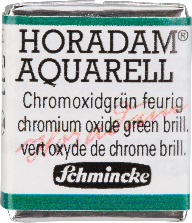 Schmincke HORADAM Aquarellfarbe 1/2 Näpfchen Chromoxidgrün feurig