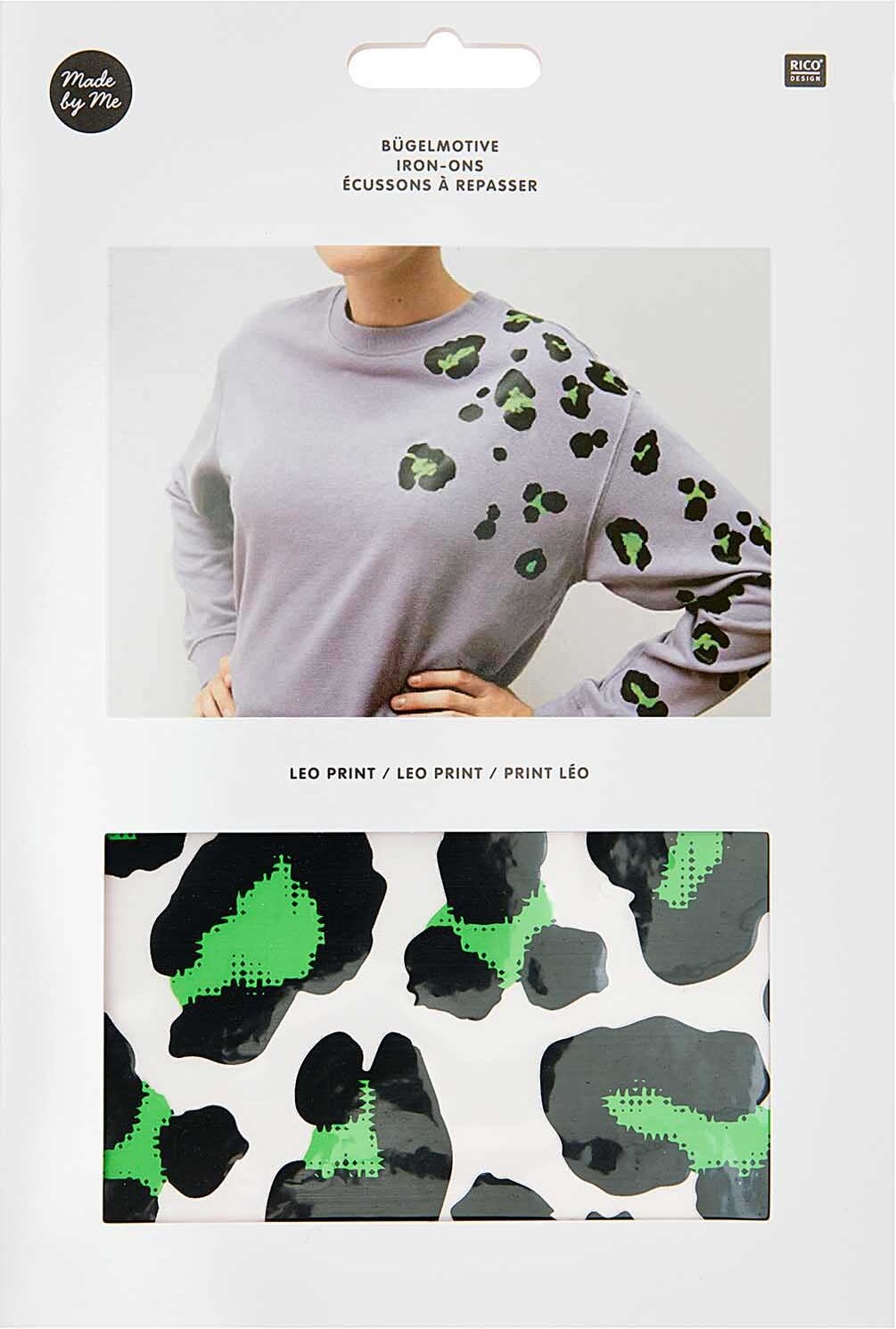 Rico Design Bügelmotive Acid Leo neon-grün 20 Stück