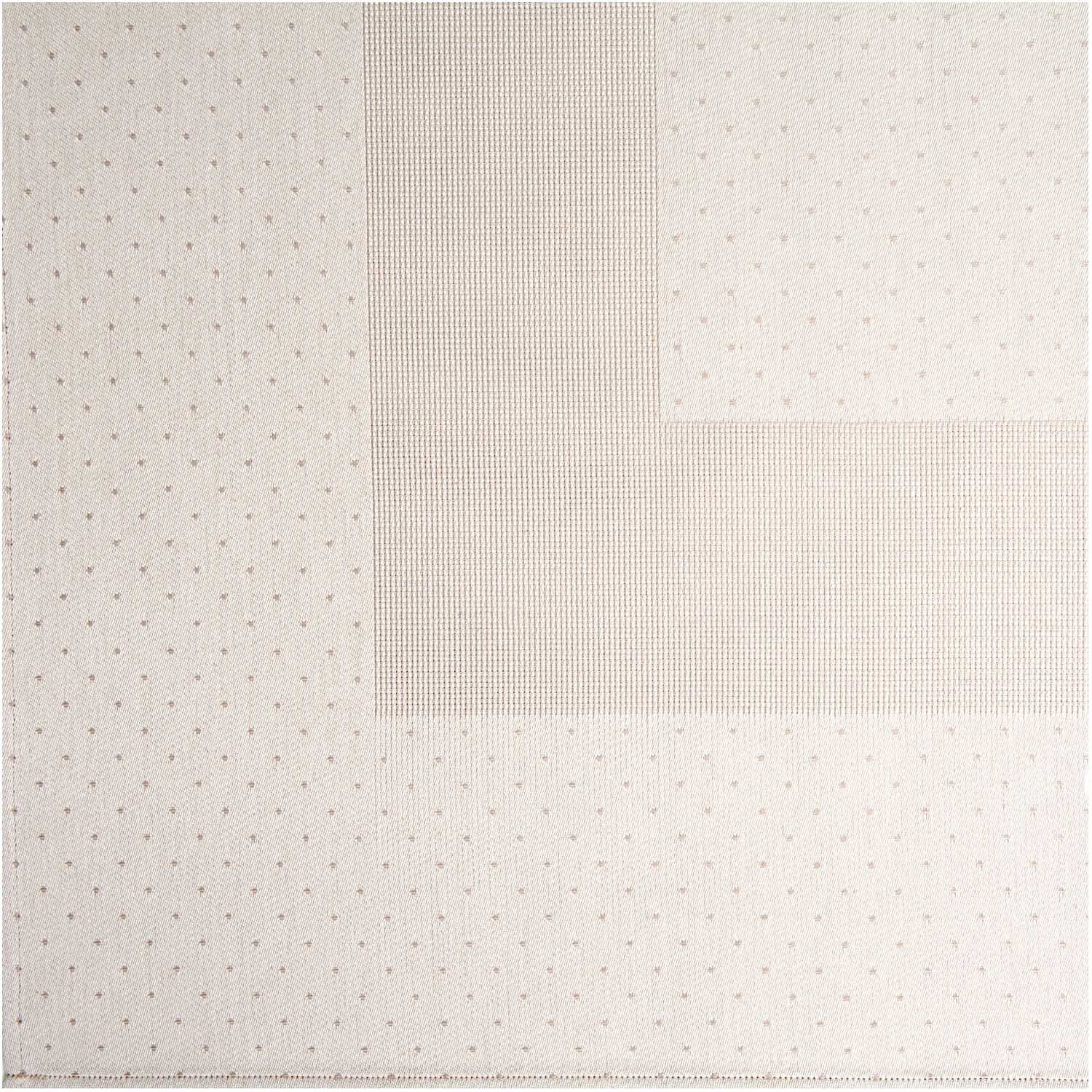 Rico Design Tischdecke beige mit Tupfen 90x90cm