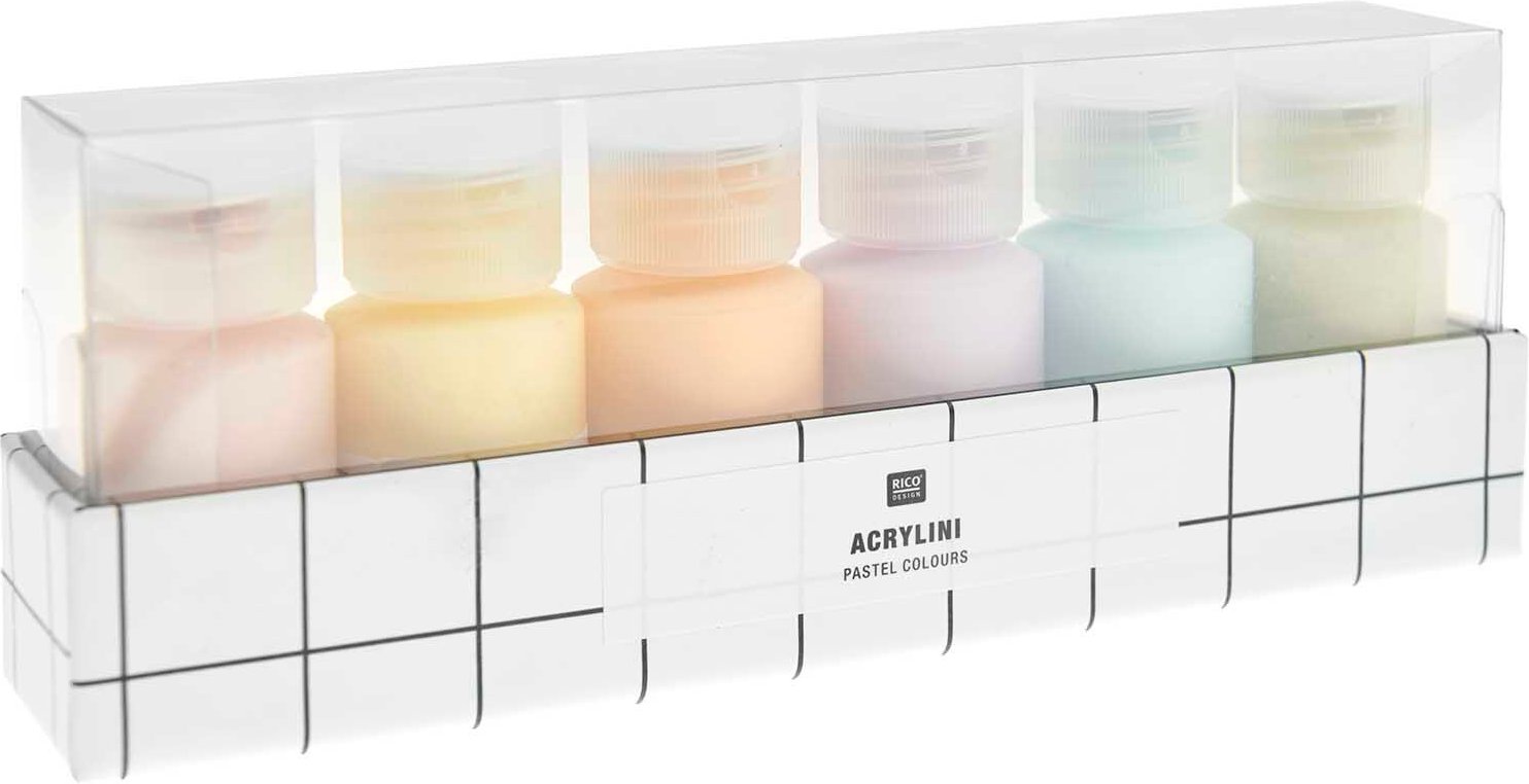 Rico Design Acrylini Acrylfarben Set Pastel Pastel