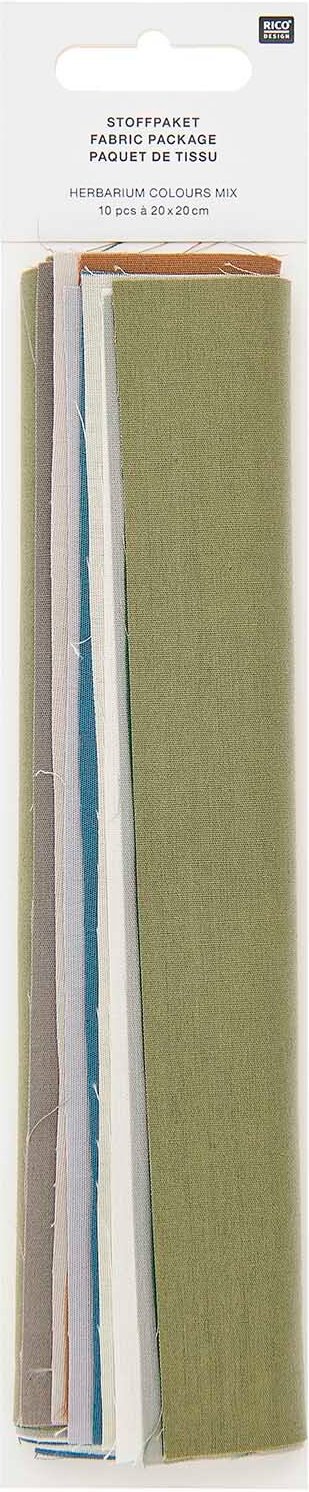 Rico Design Stoffpaket zum Besticken Herbarium Colours Mix