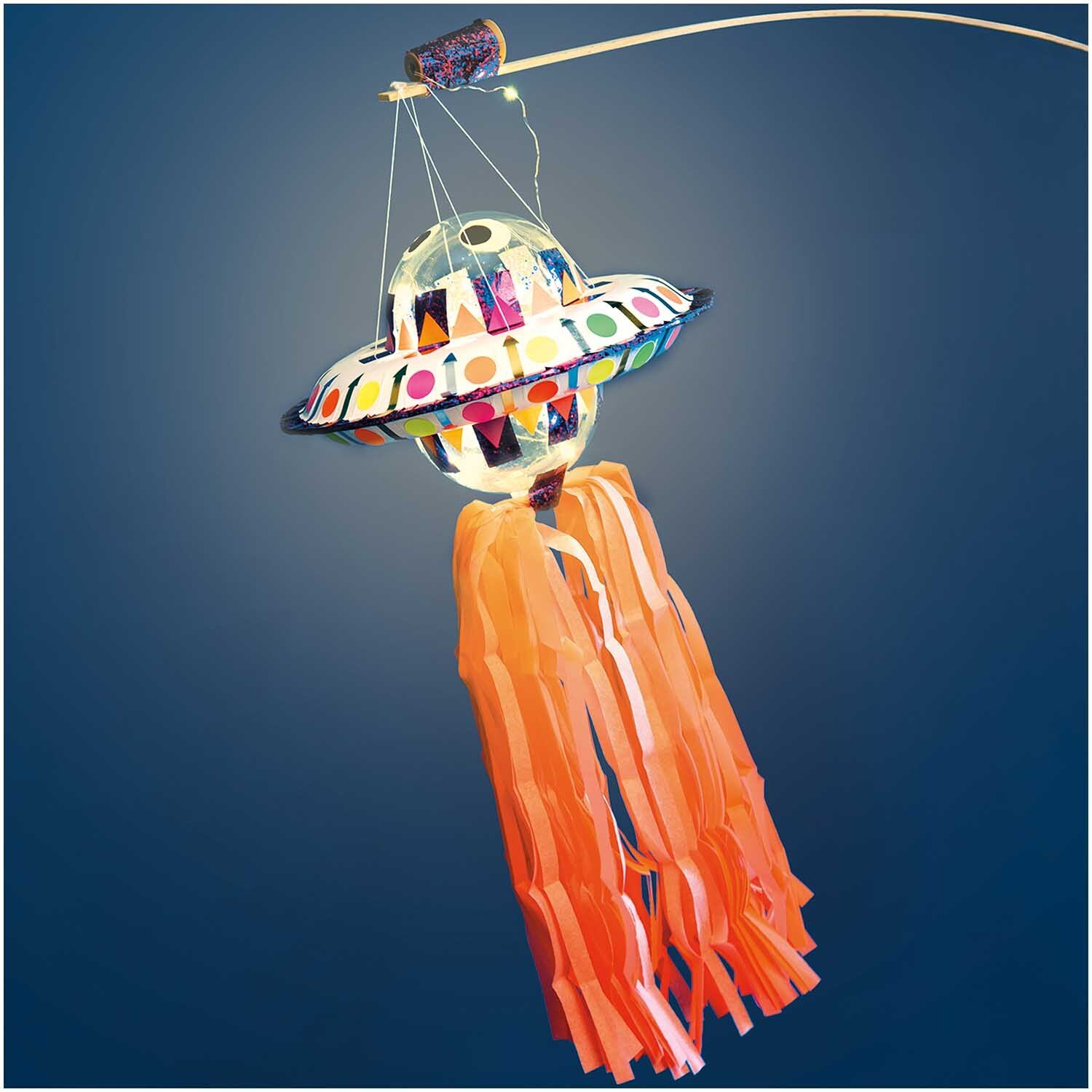 Rico Design Bastelset Ufo-Laterne rot