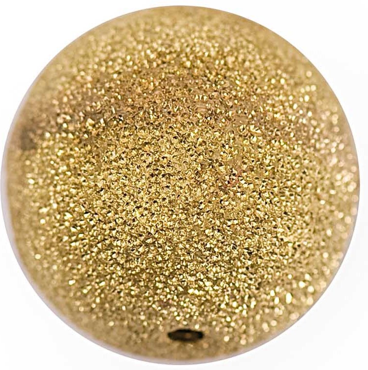 Rico Design Metallkugel Glitzer gold 16mm 2 Stück