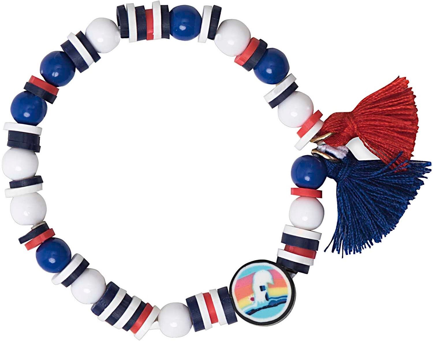 Rico Design Mini Perlen Armband Set blau-rot