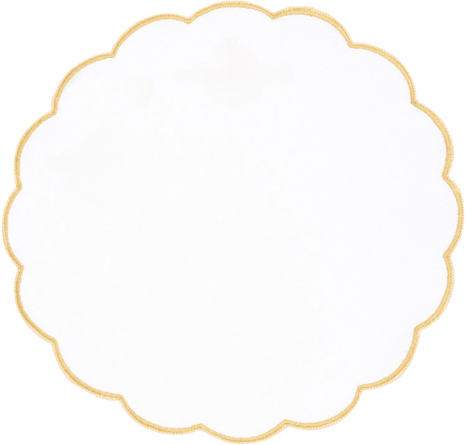 Rico Design Untersetzer rund Gold/Weiß 2 Stück