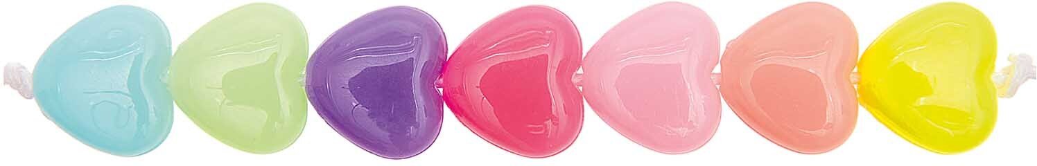 itoshii Herz Perlen pastell 12x11x5mm 35 Stück