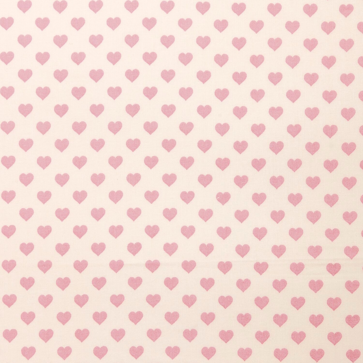 Rico Design Druckstoff Herzen hellgelb-rosa 140cm