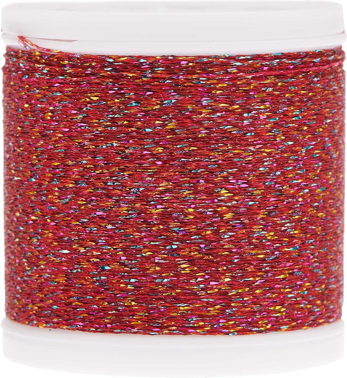 Rico Design Sticktwist Metallic No. 40 Rainbow 200m Rot
