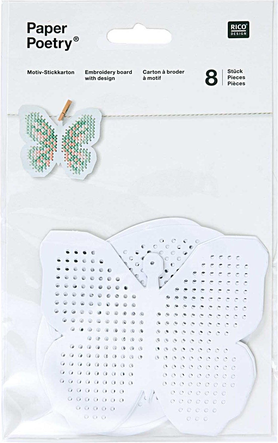 Rico Design Paper Poetry Stickkarton Ostern 8 Stück