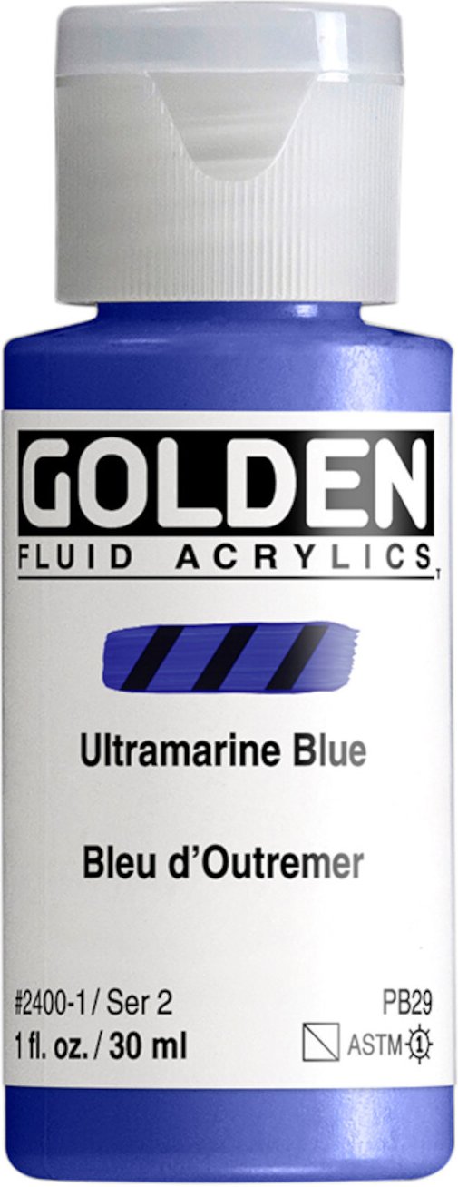 Golden Fluid Acrylfarbe Ultramarinblau