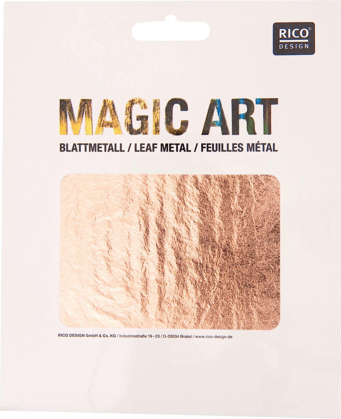 Rico Design Magic Art Blattmetall 6 Blatt Kupfer