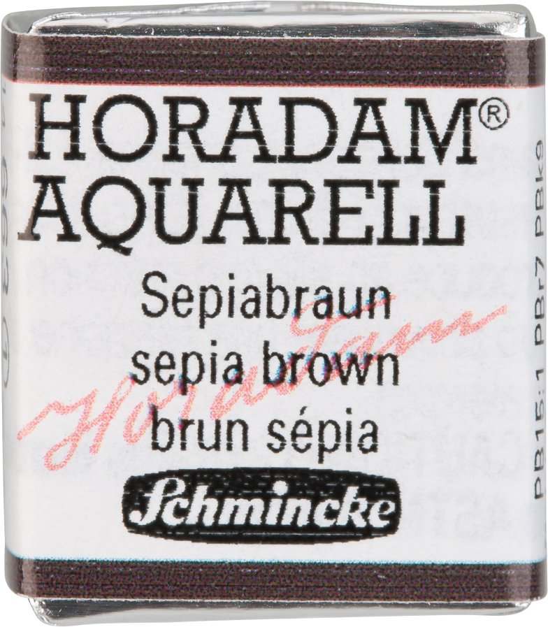 Schmincke HORADAM Aquarellfarbe 1/2 Näpfchen Sepiabraun