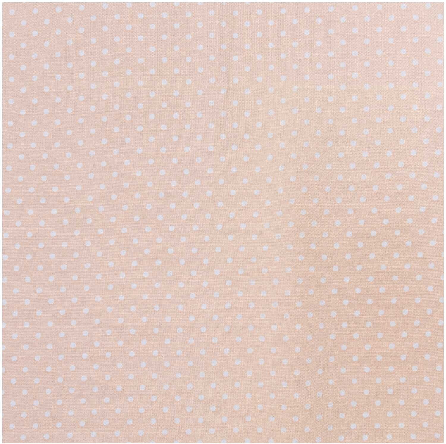 Rico Design Stoff Punkte klein apricot-weiß 140cm