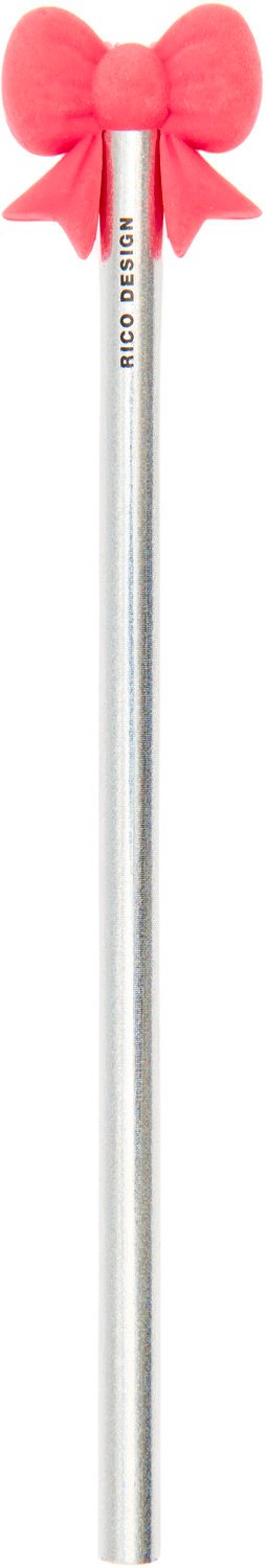 Rico Design Paper Poetry Bleistift mit Schleife Silber