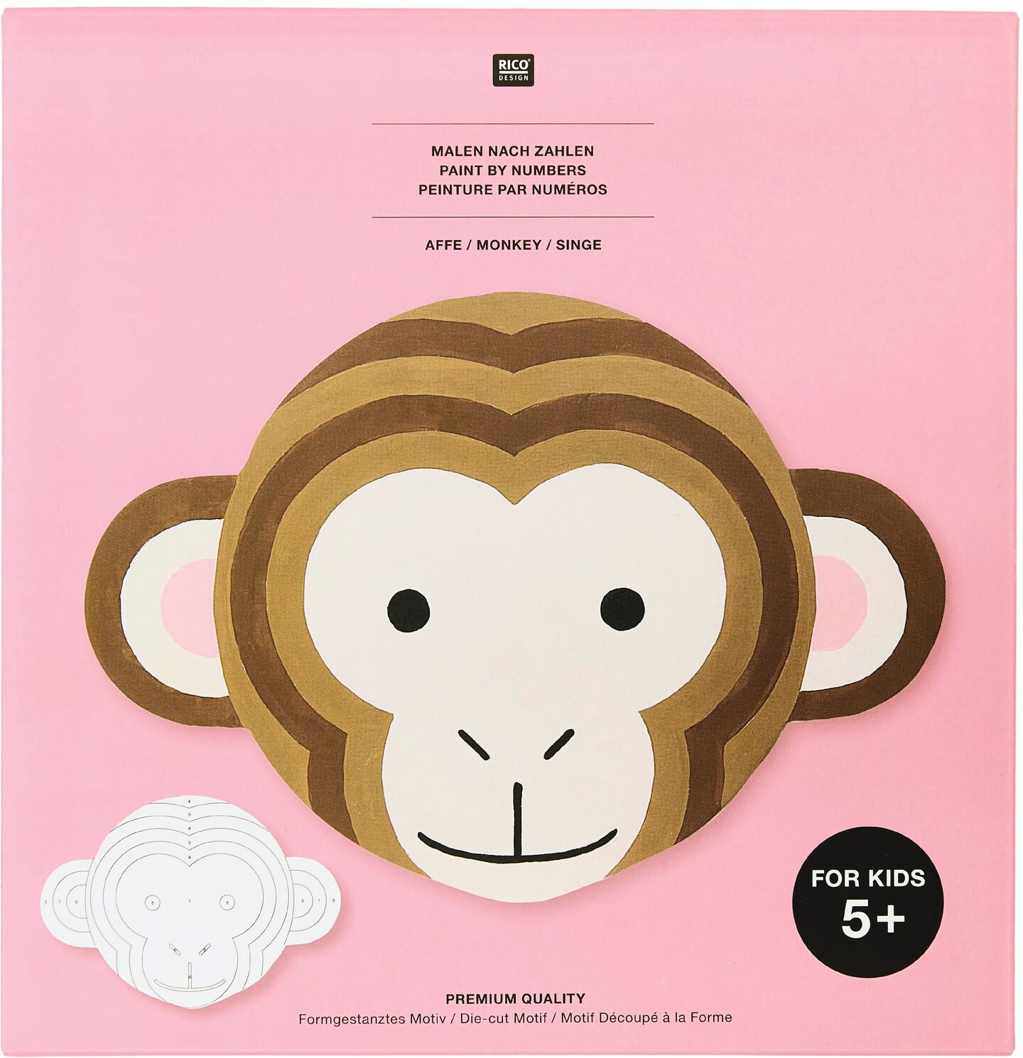 Rico Design Malen nach Zahlen Affe
