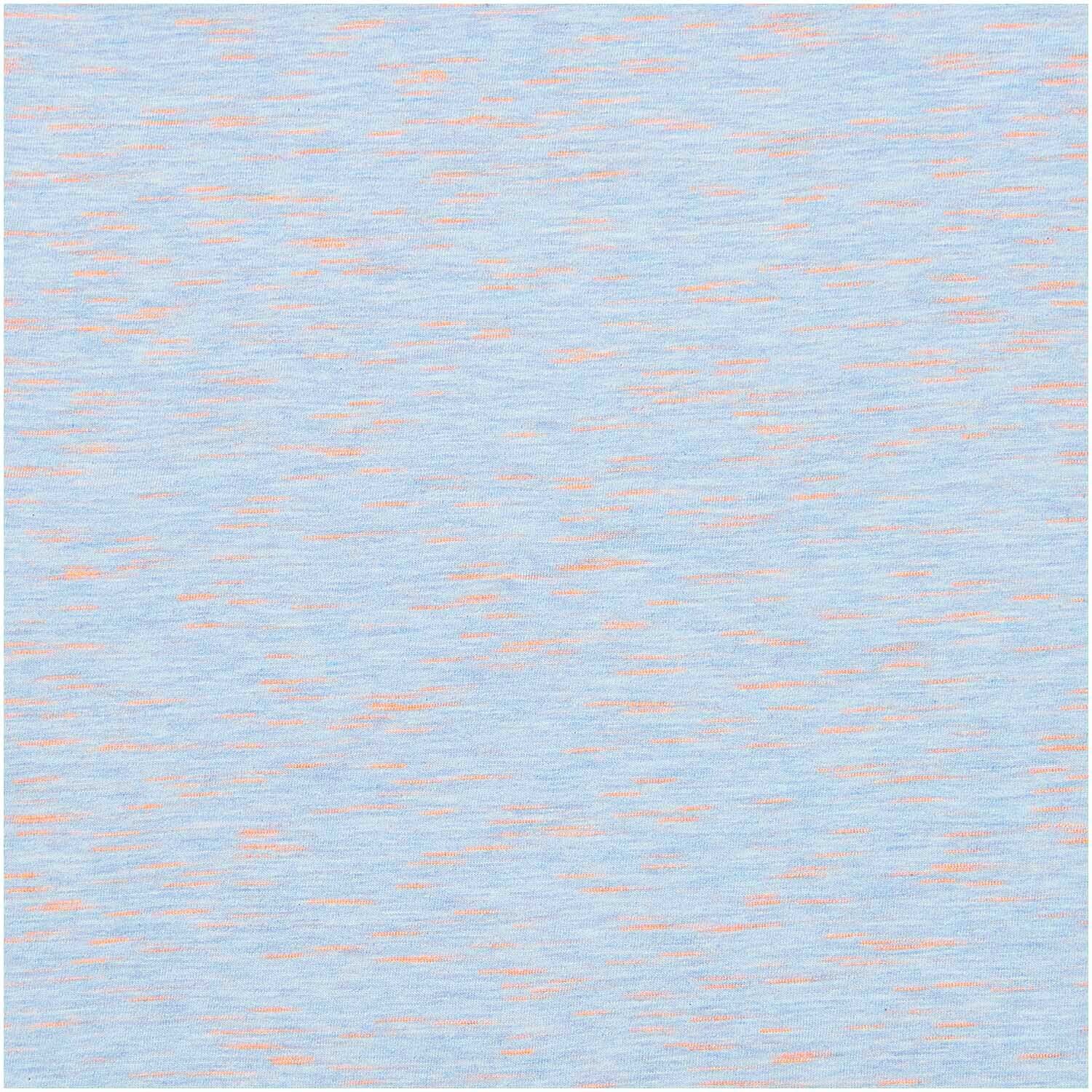 Rico Design Stoffabschnitt Jersey rauchblau-neonorange 80x100cm